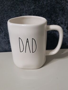 Rae Dunn White and Black "DAD" Ceramic Mug